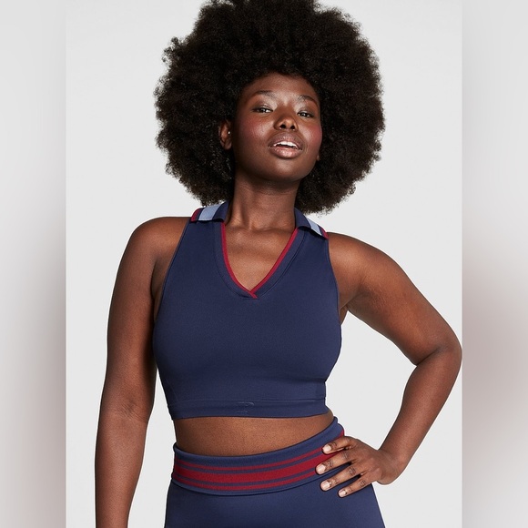 PINK Victoria's Secret Tops - PINK Victoria’s Secret Soft Seamless Polo Tank Top Size Large